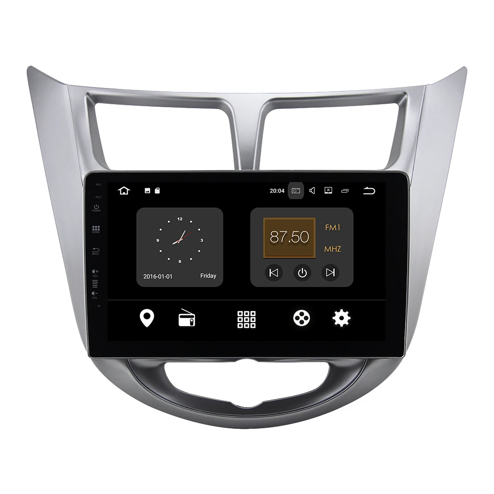 Автомобильный мультимедийный плеер 2 + 16 ГБ Android dvd gps для Hyundai Accent Verna Solaris с Wi-Fi bt usb 3g