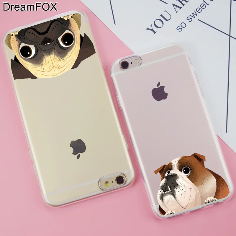 DREAMFOX K278 Мягкий силиконовый чехол из ТПУ с милой собачкой для Apple iPhone 11 Pro X XR XS Max 8 7 6