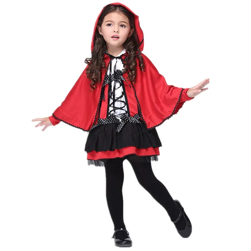 Новинка 2017 года красный костюм с капюшоном для верховой езды Детские костюмы на