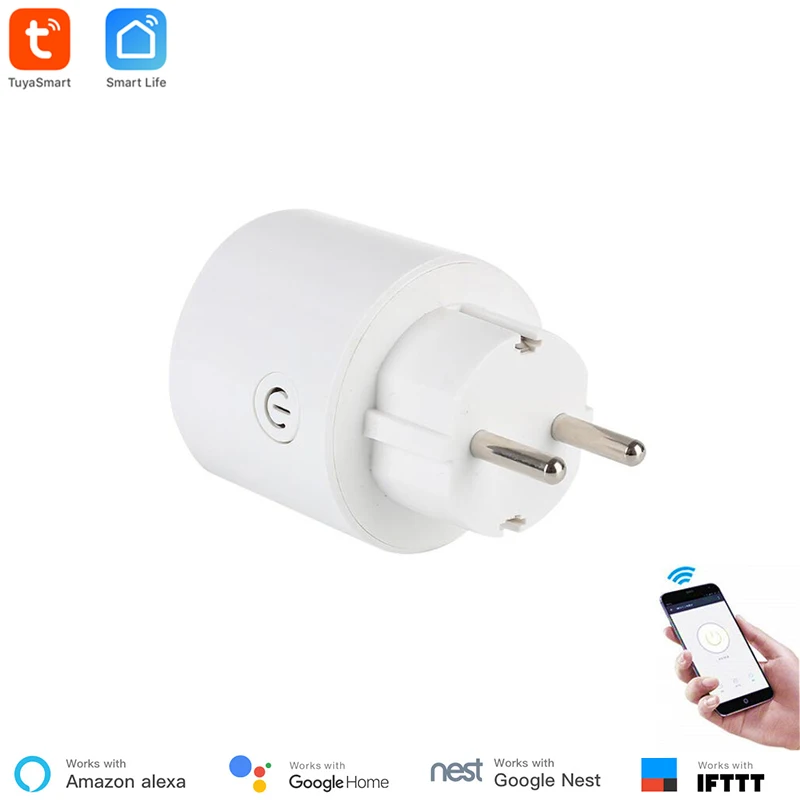 ЕС 10A WiFi умная розетка беспроводной штекер таймер переключатель для домашней автоматизации совместим с Google home и Alexa Голосовое управление