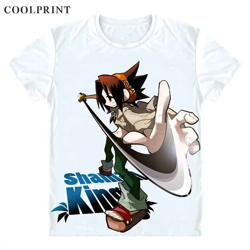 Футболка Asakura Yoh Yo Повседневная футболка Shaman King Hiroyuki Takei Kingu Высококачественная с
