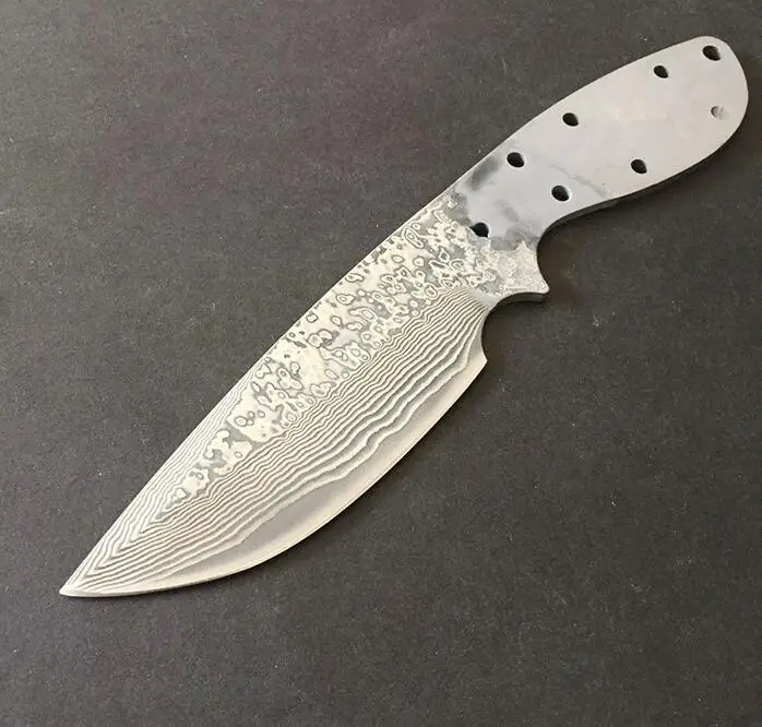 Freewolf 3 55 дюймов DIY VG10 Дамаск Сталь лезвие Drop Point Knifes' лезвия пластичный монтаж