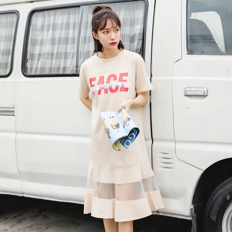 Женское платье в японском стиле Kawaii Ulzzang свободное колледжа с индивидуальным