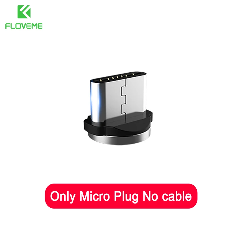 Магнитный кабель FLOVEME для iPhone XR XS X Micro usb type-C кабель для samsung Galaxy Note 9 8 5 S8 S9 S10 Магнитный зарядный адаптер - Цвет: Only Micro