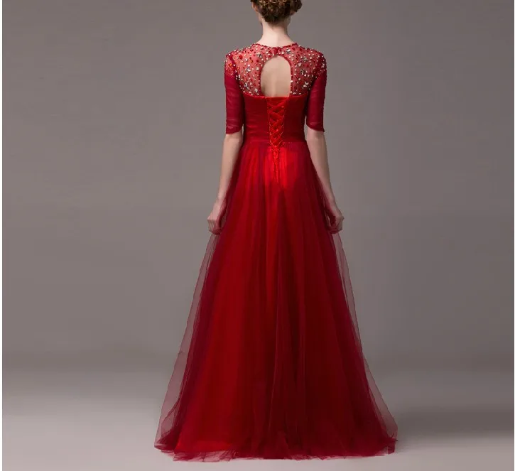 Шифоновые вечерние платья с V образным вырезом и бусинами TK156|formal evening dress|evening