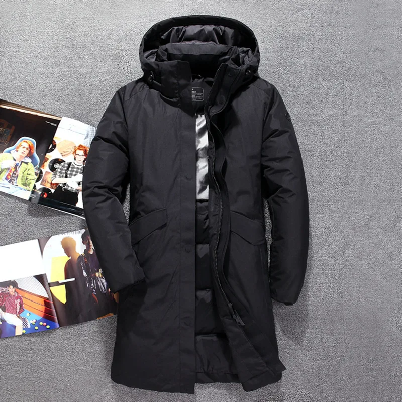 Мужская теплая куртка с воротником хомутом ветронепроницаемая парка