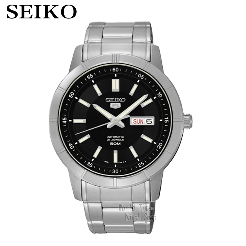 Seiko часы мужские 5 автоматические часы Топ люксовый бренд спортивные мужские часы набор Мужские часы водонепроницаемые часы relogio masculino SNZG15J1 - Цвет: SNKN89K1-A