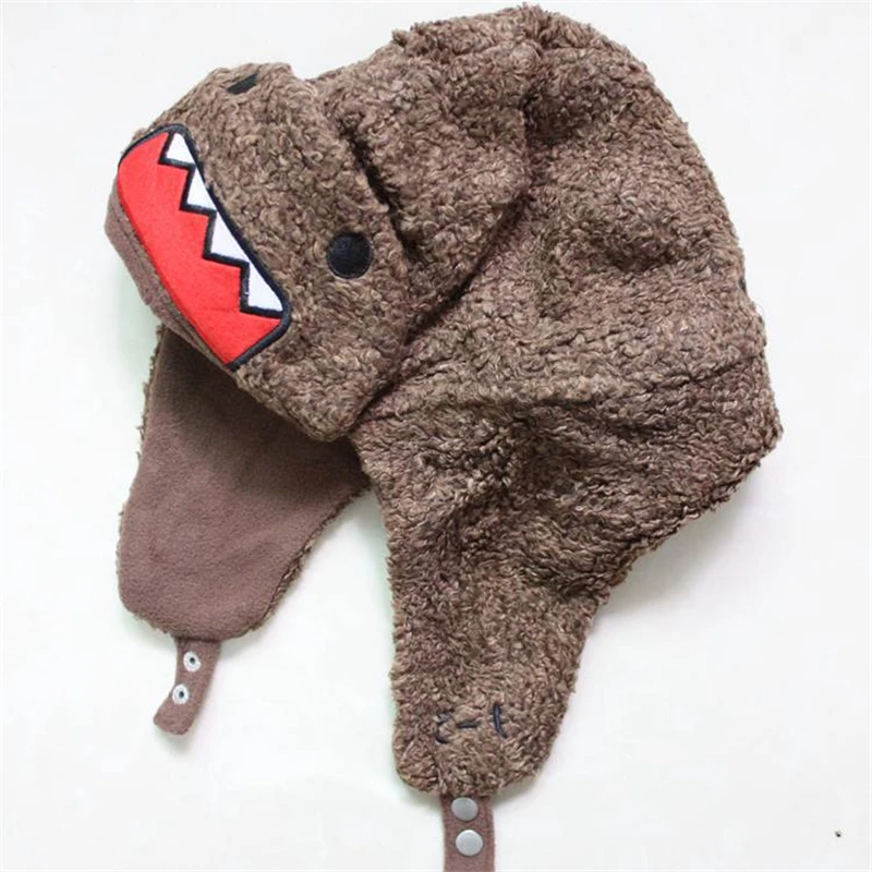 С героями мультфильмов Big Mouth DOMO зимняя шапка ушанка Русская Шапка меховая теплая