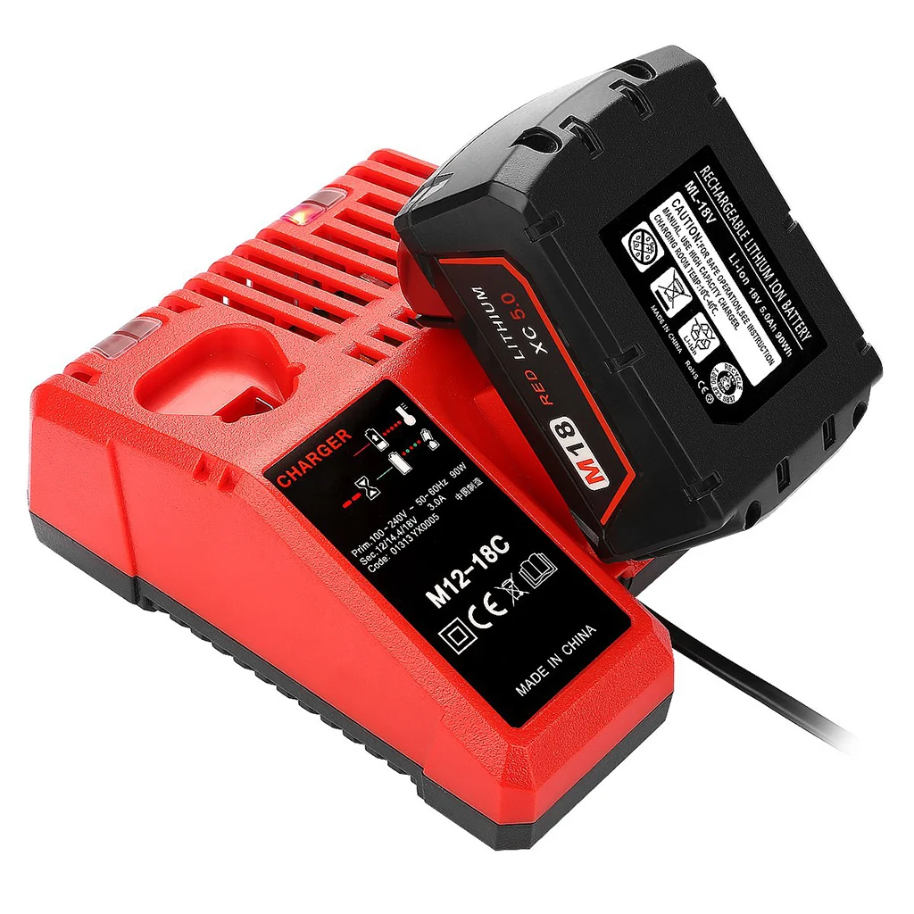 110-240V ионно-литиевая Батарея Зарядное устройство для M12 M18 48-11-1815 48-11-1828 48-11-2401 48-11-2402