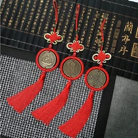 chinese safety knot tassels pendants 10 pcs festive and auspicious bronze brass vehicle mounted chinese knots new year gifts