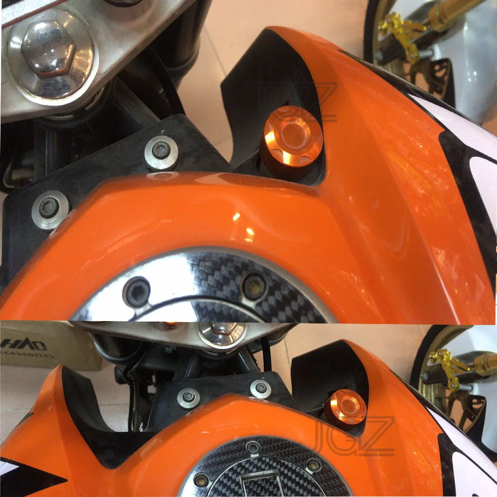 Оранжевый Мотоцикл с ЧПУ Алюминий воды заглушка на трубу Крышка для KTM Duke 125 200 390 2013 модифицированные аксессуары