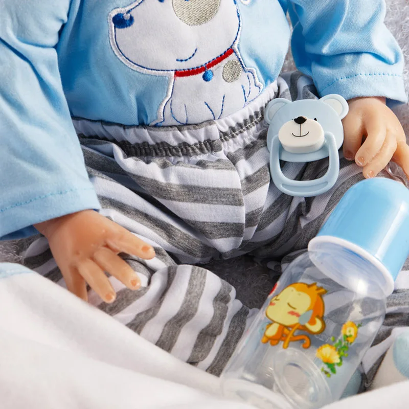 Кукла Reborns 55 см новинка ручная работа силиконовая кукла reborn baby Очаровательная