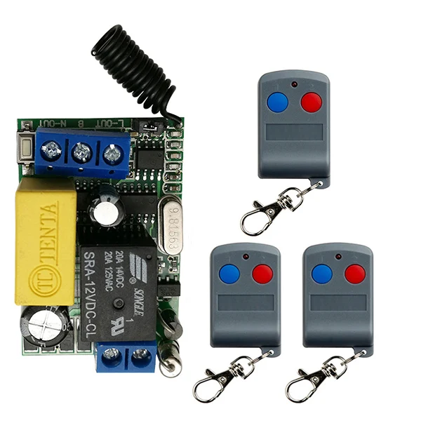 AC220V 1CH 10A RF переключатель системы дистанционного управления передатчик + приемник