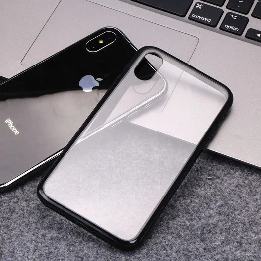 Black Желеобразный бампер пылезащитный чехол с заглушкой для iphone 7, 8 Plus, 6, 6 S, X, Xs, 11 Pro Max, Xr, 5, 5S, SE, тонкая прозрачная задняя крышка из поликарбоната, мягкий ТПУ чехол s - Цвет: Black