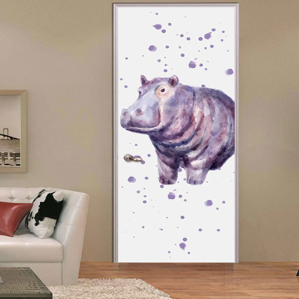 2 шт 77*200 см Животное мультфильм с клеем самоклеющиеся обои ПВХ 3D стикер кирпичная