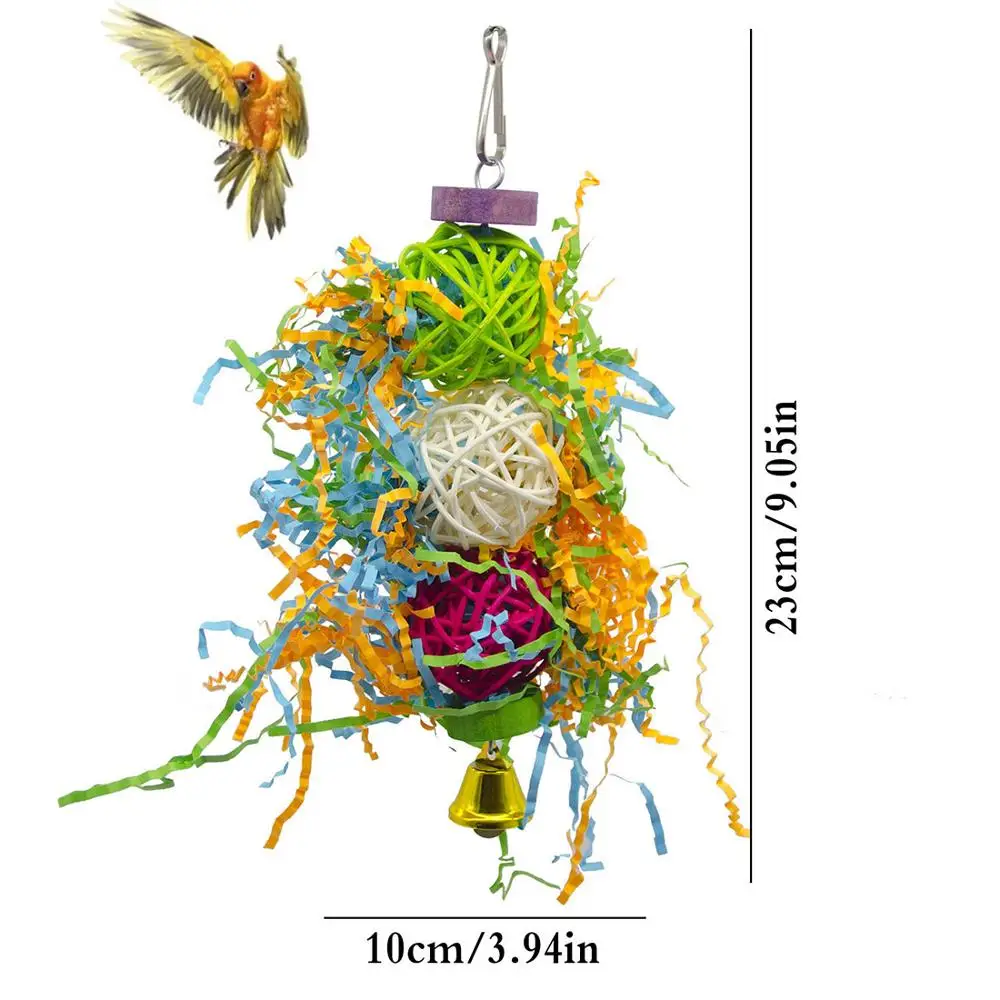 3 шт. плетеный ротанговый шар в виде попугаев|Игрушки для птиц| |