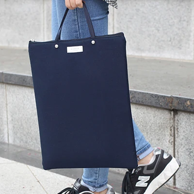 Large 36x28cm navy Новинка, А4, холщовые офисные портфели для мужчин и женщин, водонепроницаемая сумка-мессенджер, сумка для хранения файлов, сумка-портфель, сумка для IPAD, 1468 - Цвет: Large 36x28cm navy
