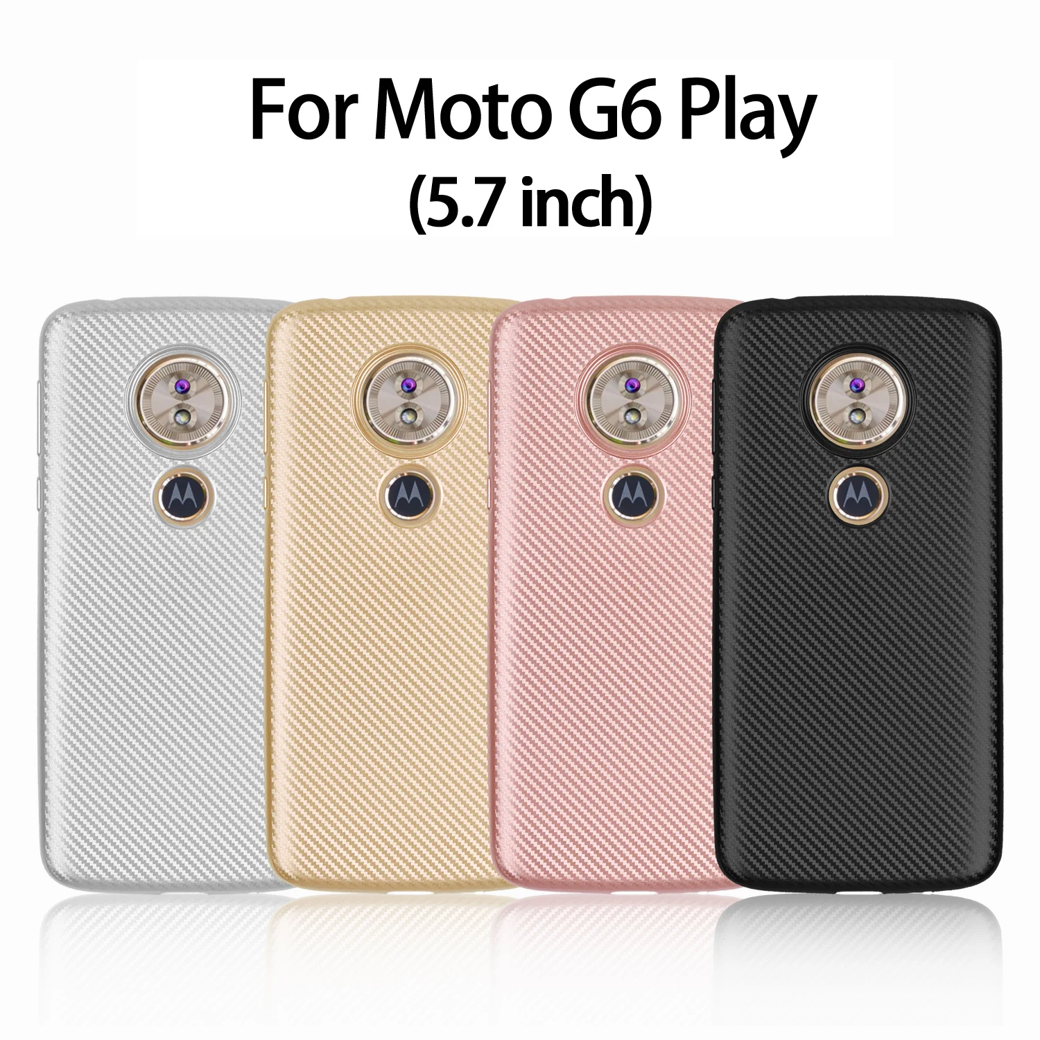 Для Motorola Moto G6/G6 Plus/G6 Play чехол из углеродного волокна Текстура ТПУ резиновый