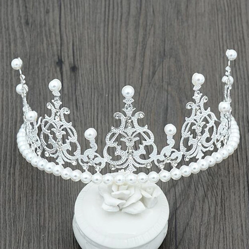 Новая модная винтажная Корона/тиара украшение для торта принцессы блестящие