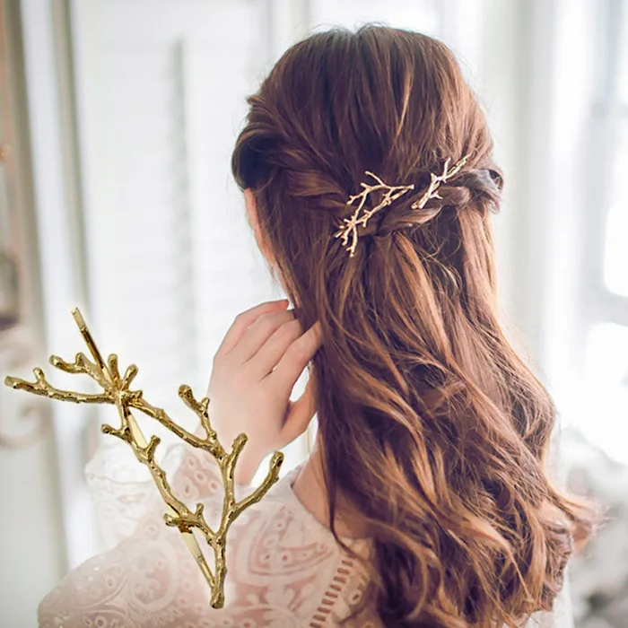 

Fashion Tree Branches Hair Clip For Women Bride Bridesmaids Hair Accessories Hairpins Vintage Antler Headdress Jewelry