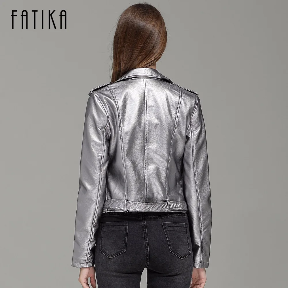 FATIKA 2017 Осень Зима Мода 7 цветов Женская куртка из искусственной кожи и пальто