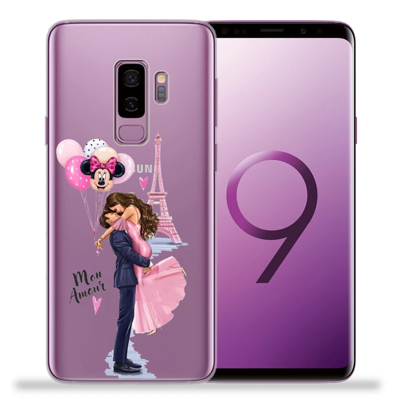 16 Модный чехол для телефона с изображением суперпапы мамы и дочки для samsung Galaxy S9 S8 S10 Plus S7 S6 Edge S10 Lite Note 8 9 Funda Etui - Цвет: 16