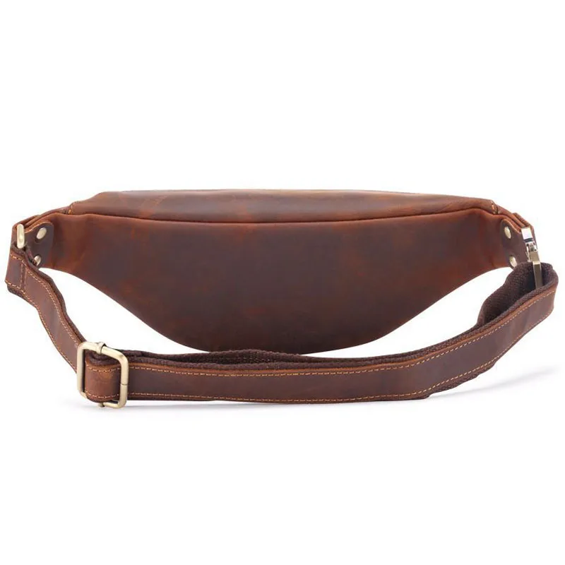 Винтажная поясная сумка из натуральной кожи для мужчин путешествий с петлями на