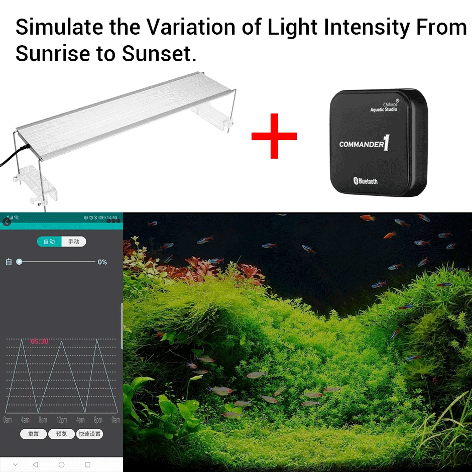 NICREW Chihiros RGB аквариум светодиодный светильник полный спектр светильник ing для водных растений яркость регулируемый костюм для 30 см до 80 см бак