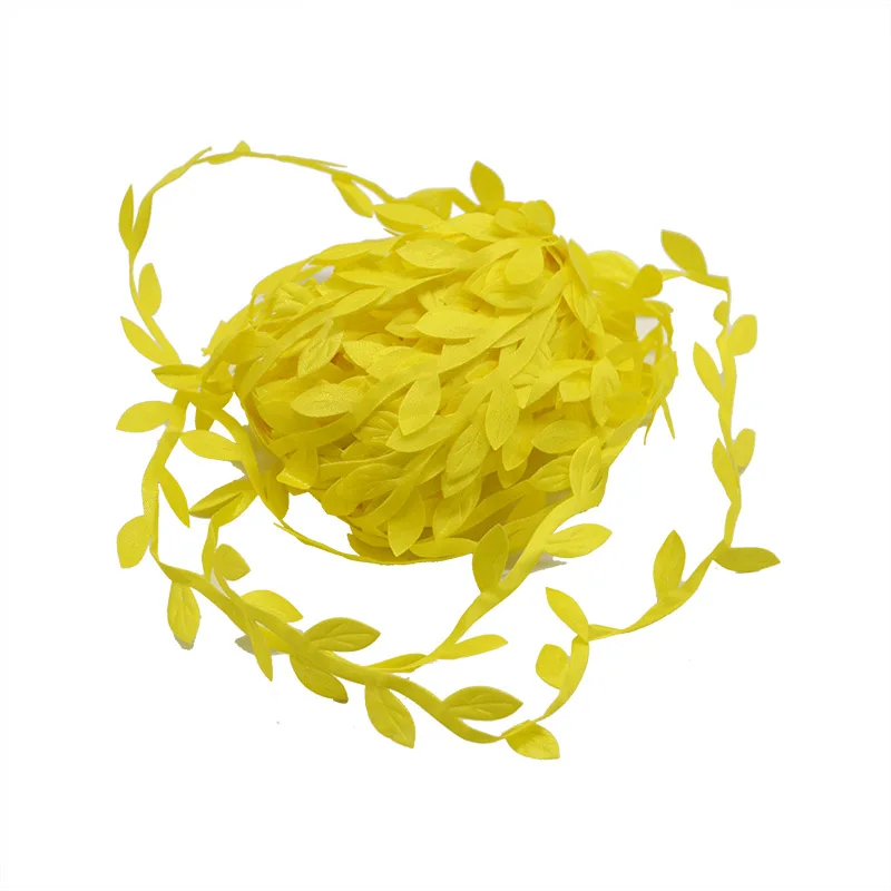 Шелковые золотые Зеленые искусственные листья лоза 10 м для свадебного украшения