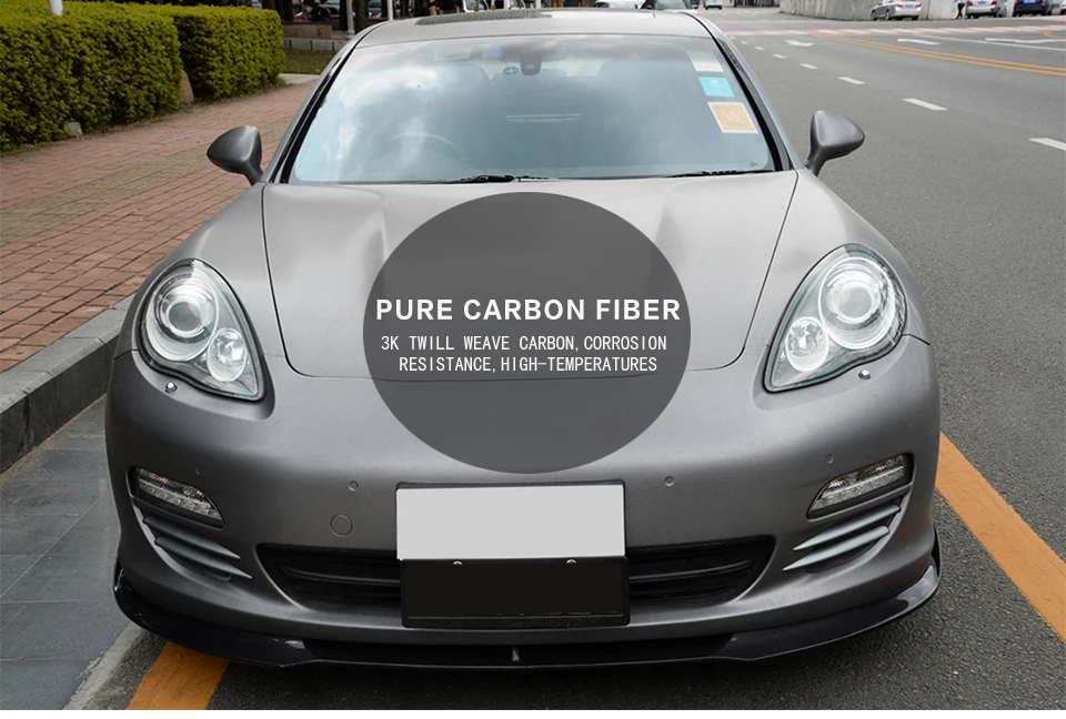 Карбоновый передний бампер спойлер подбородок для Porsche Panamera 2010-2013