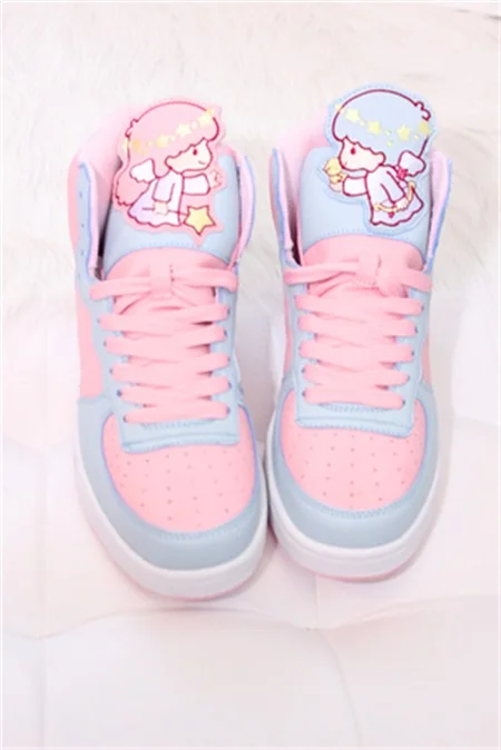 Little Twin Star Японские Аниме милые Harajuku Лолита девушка маленький близнец звезда высокие спортивная обувь Студенческие повседневные кроссовки - Цвет: Little Twin Star
