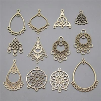 10pcs earring connector dreamcatcher antique bronze color earring connector charms jewelry accessories for earring making