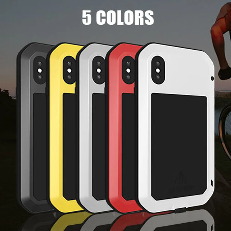 Original LOVE MEI Heavy Duty Aluminum Metal + Gorilla Glass Shock Drop Waterproof case for IPhone XS Max XR IPXM3 | Мобильные