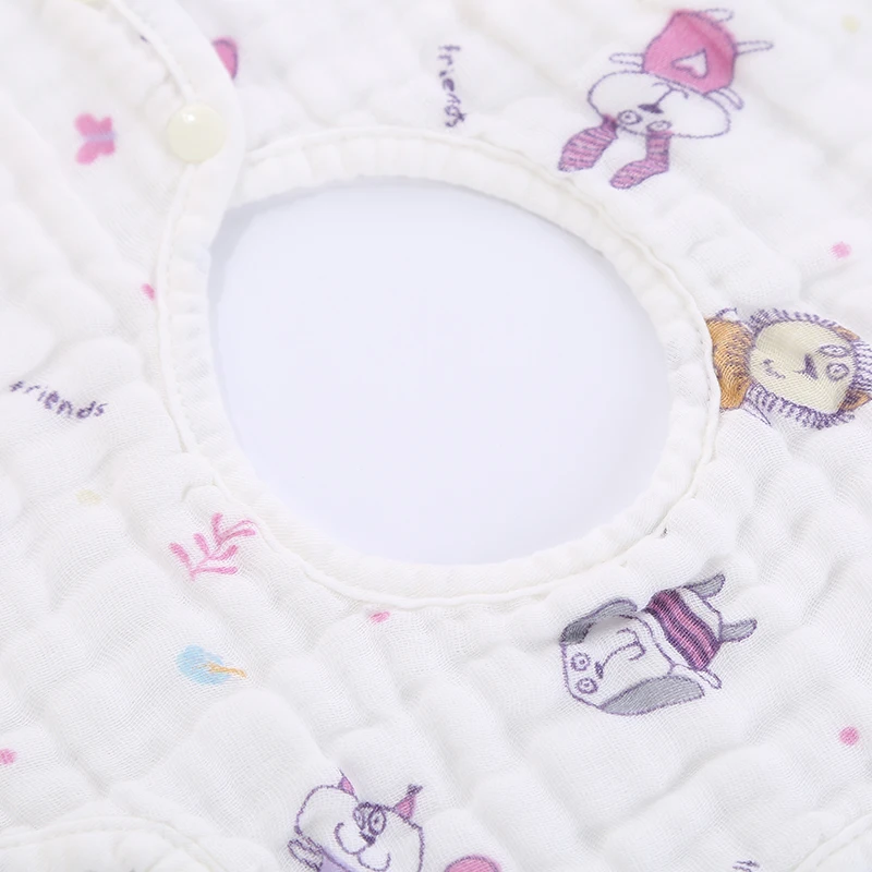 Нагрудник из 6 слоев хлопчатобумажной Марли в виде лепестков слюнявчик на 360