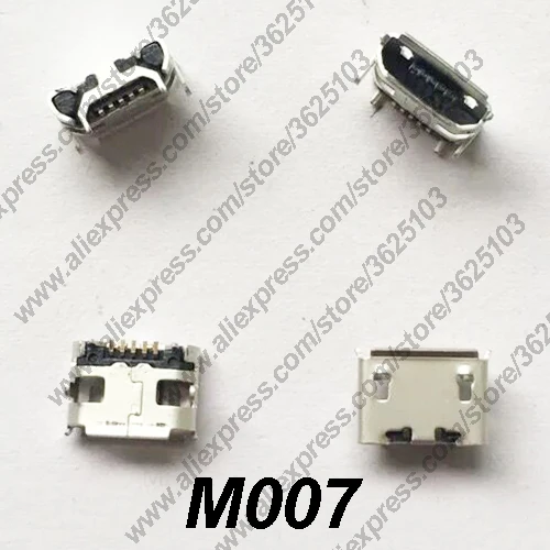 50 шт. разъем Micro USB M007 DIP для зарядки телефона 2 0 гнездо Mini 5-контактный обжима рта |