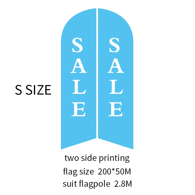 S size two side xvggdg пользовательский флаг графическая печать на заказ для перьев флаг пляжный флаг графическая реклама - Цвет: S size two side