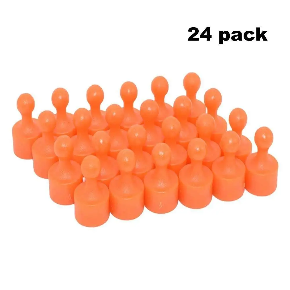 24 PCS 24 магнитных нажимных штифта для холодильника, офиса, карты, кухонных досок, фото штифтов, 8 цветов, ASIN B07F756PY2 - Цвет: 24 PCS