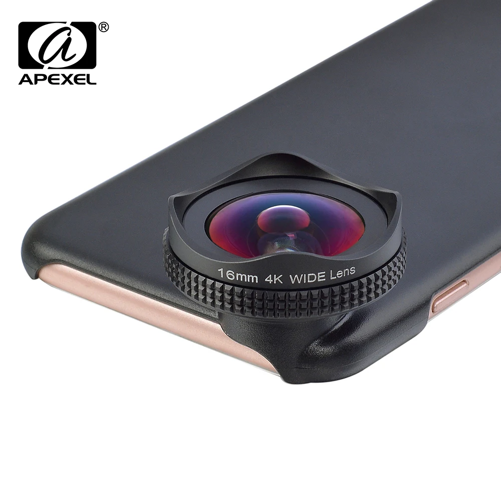 

For APEXEL HD 16mm 4K wide angle circular polarizing Filter wide CPL lens mobile phone Camera Lens kit for iPhone 6 6s plus