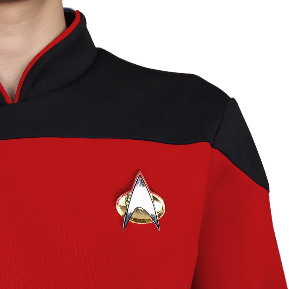 Star TNG красная рубашка нового поколения для путешествий Униформа костюм косплея