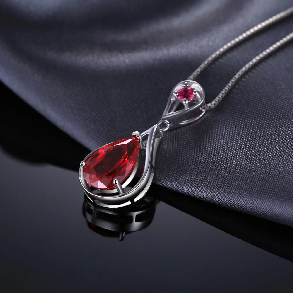 Jewelrypalace модные 4.3ct Pigeon Blood Red Рубиновая подвеска Твердые стерлингового серебра 925