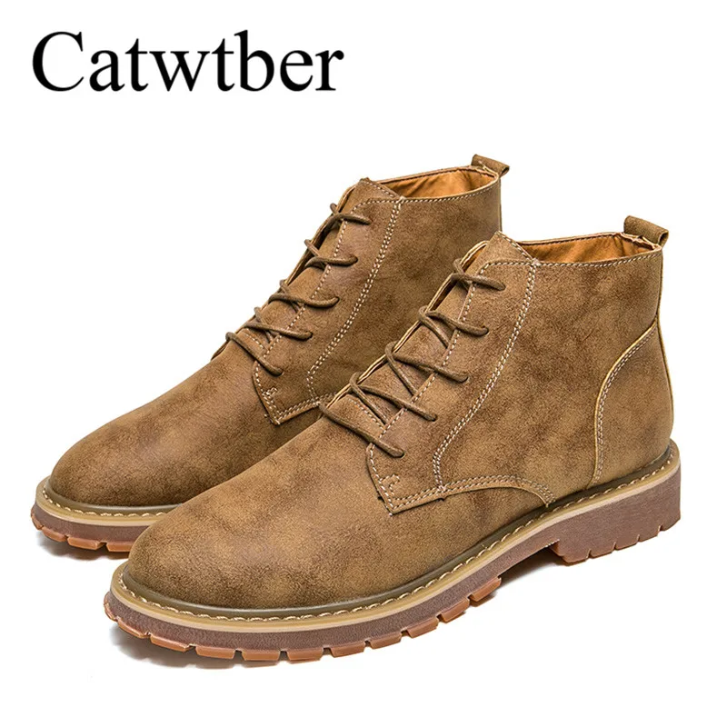 Catwtber новый человек зимние сапоги черный хаки Для мужчин повседневная обувь