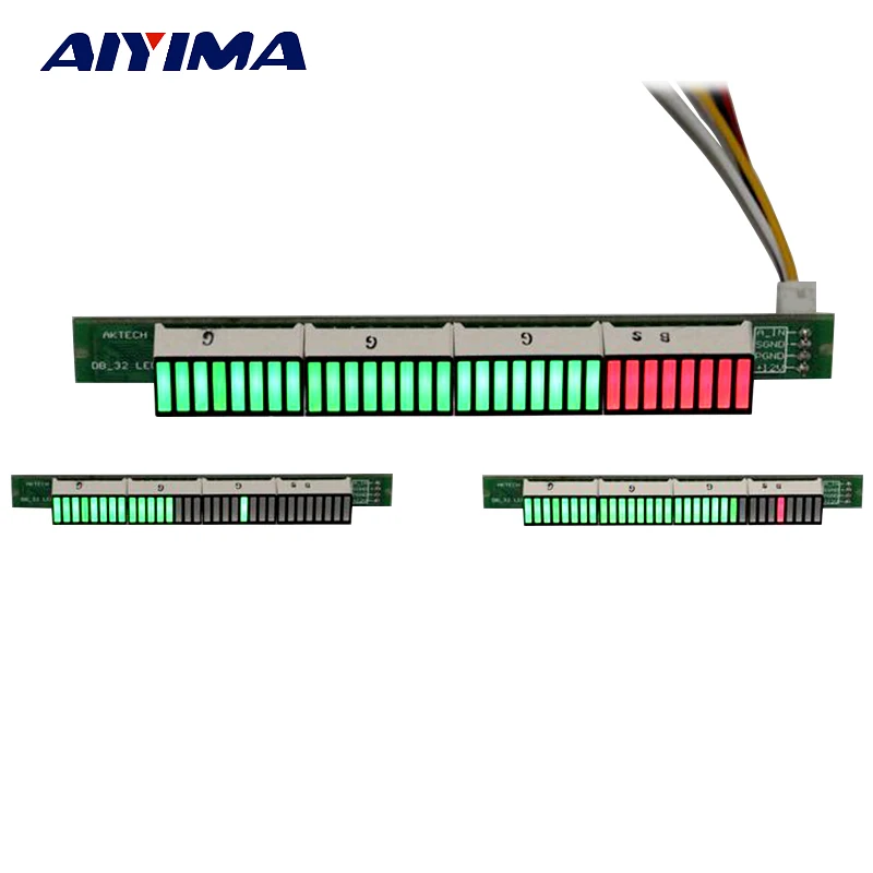 AIYIMA 32 Аудио Уровень индикатор стерео музыка спектр усилитель УФ метр для
