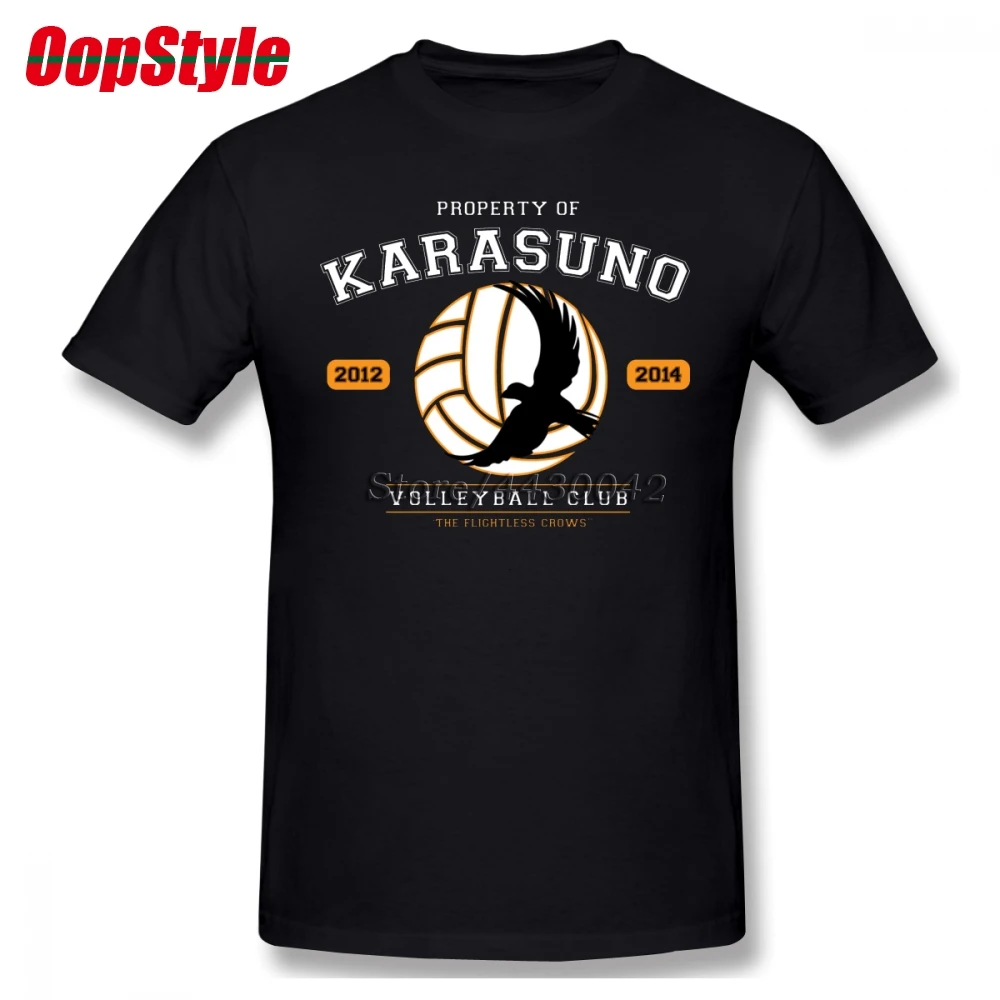 Мужская хлопковая футболка Haikyuu Team Karasuno большие размеры 4XL 5XL 6XL Camiseta | одежда