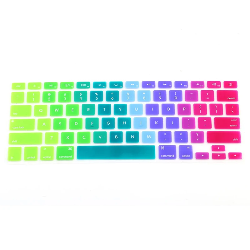 1 шт Радужный силиконовый чехол для клавиатуры защитный чехол Для iMac Macbook Pro 1" 15" защитный чехол