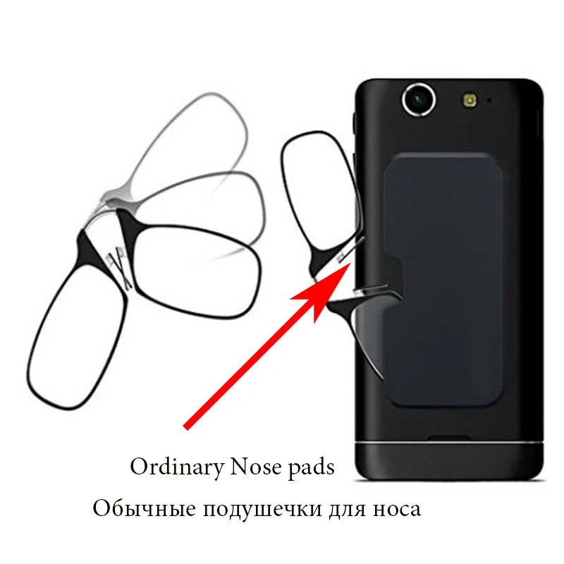 Ordinary Nose pads Палка в любом месте, куда угодно, женщины, мужчины очки для чтения плюс универсальный чехол Pod, чехол SOS+ 1,0+ 1,5+ 2,0+ 2,5+ 3,0 - Цвет оправы: Ordinary Nose pads