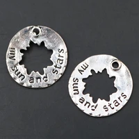 8pcs silver color my sun and stars pendant diy charms for necklace bracelet jewelry crafts making 2827mm a542