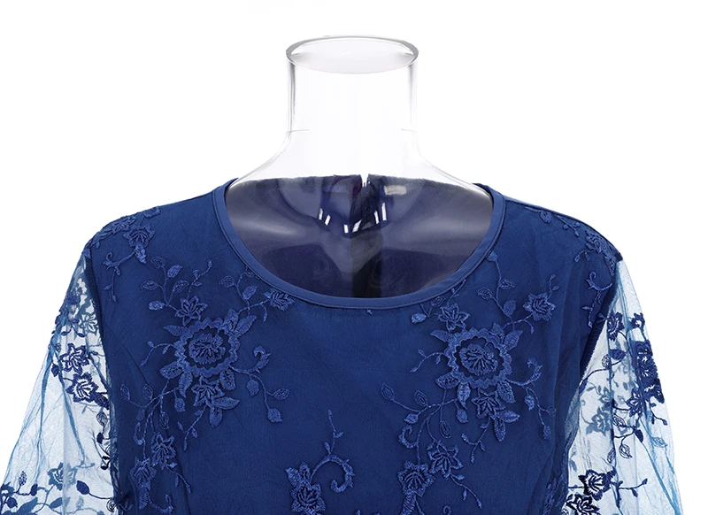 ECOBROS, платье большого размера, 5XL, женское, лето, Осень, элегантное, кружевное платье для женщин, большой размер, вечерние платья, vestido, плюс