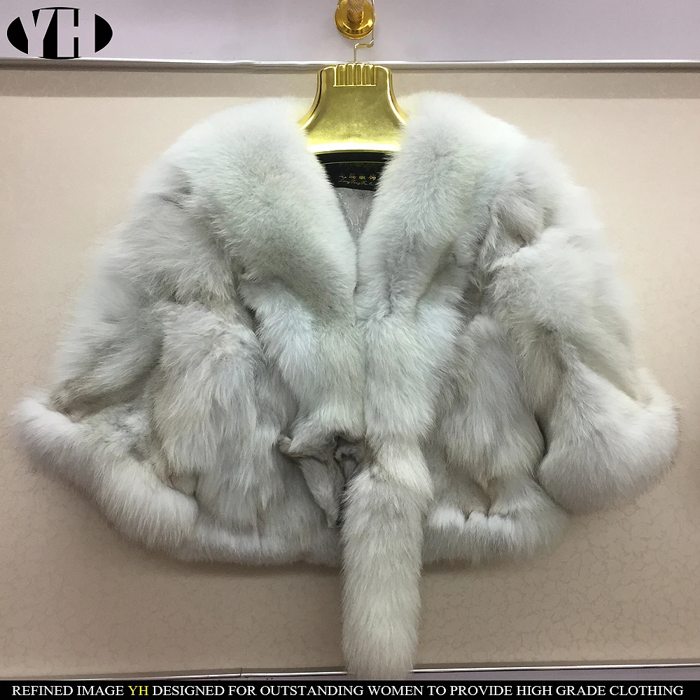 2019 new arrive women winter thick warm fur coat real fox jacket big collar outfit solid color fashion outerwear | Женская одежда