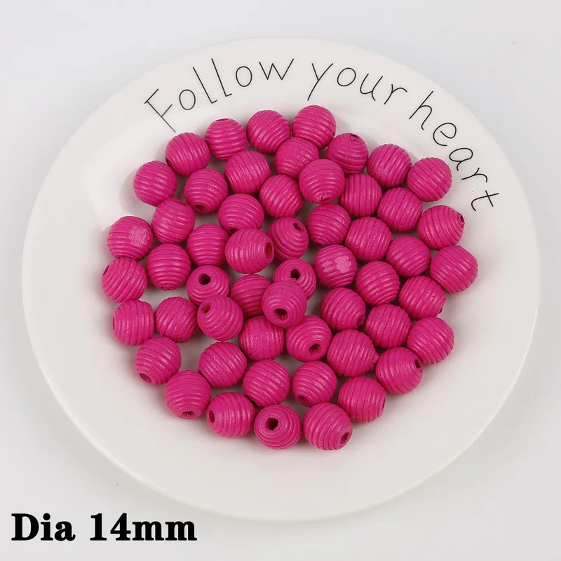 50pcs Hole 3.5mm 10-400 шт многоцветные Разноцветные Бусины из натурального дерева для изготовления ювелирных изделий, детские игрушки для прорезывания зубов, разделитель для бисера - Цвет: 50pcs Hole 3.5mm