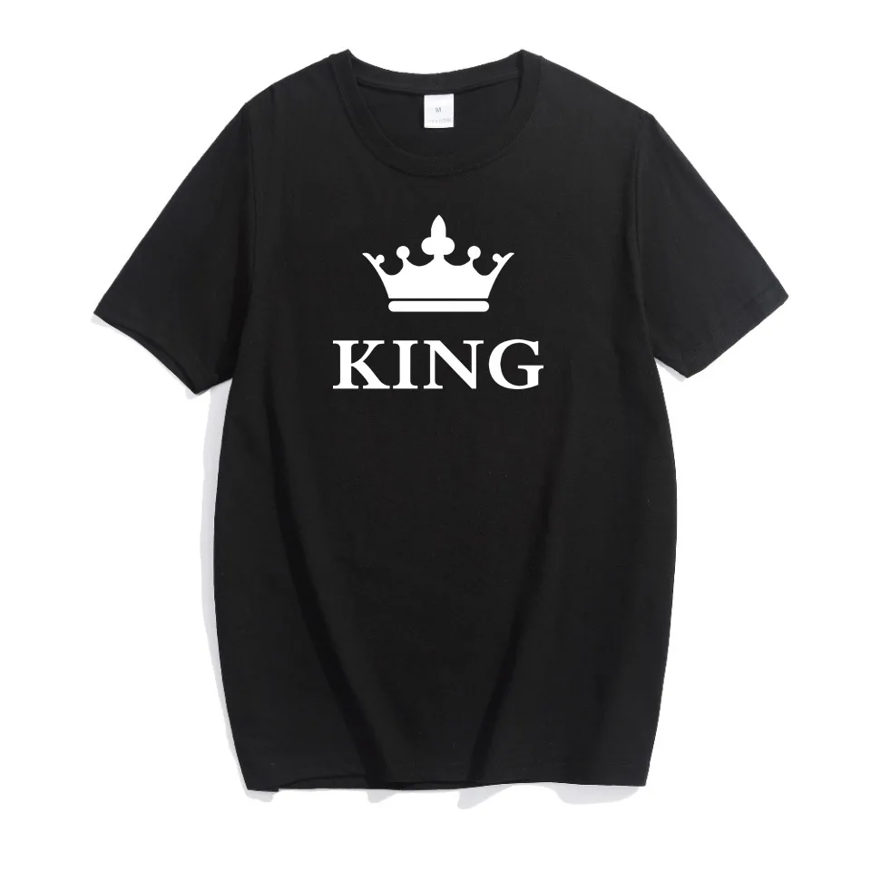 Семейная одежда футболки с принтом KING QUEEN PRINCE и PRINCESS футболка пара пап сыновей для